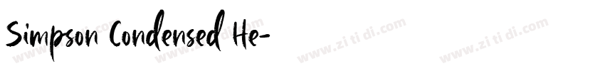 Simpson Condensed He字体转换